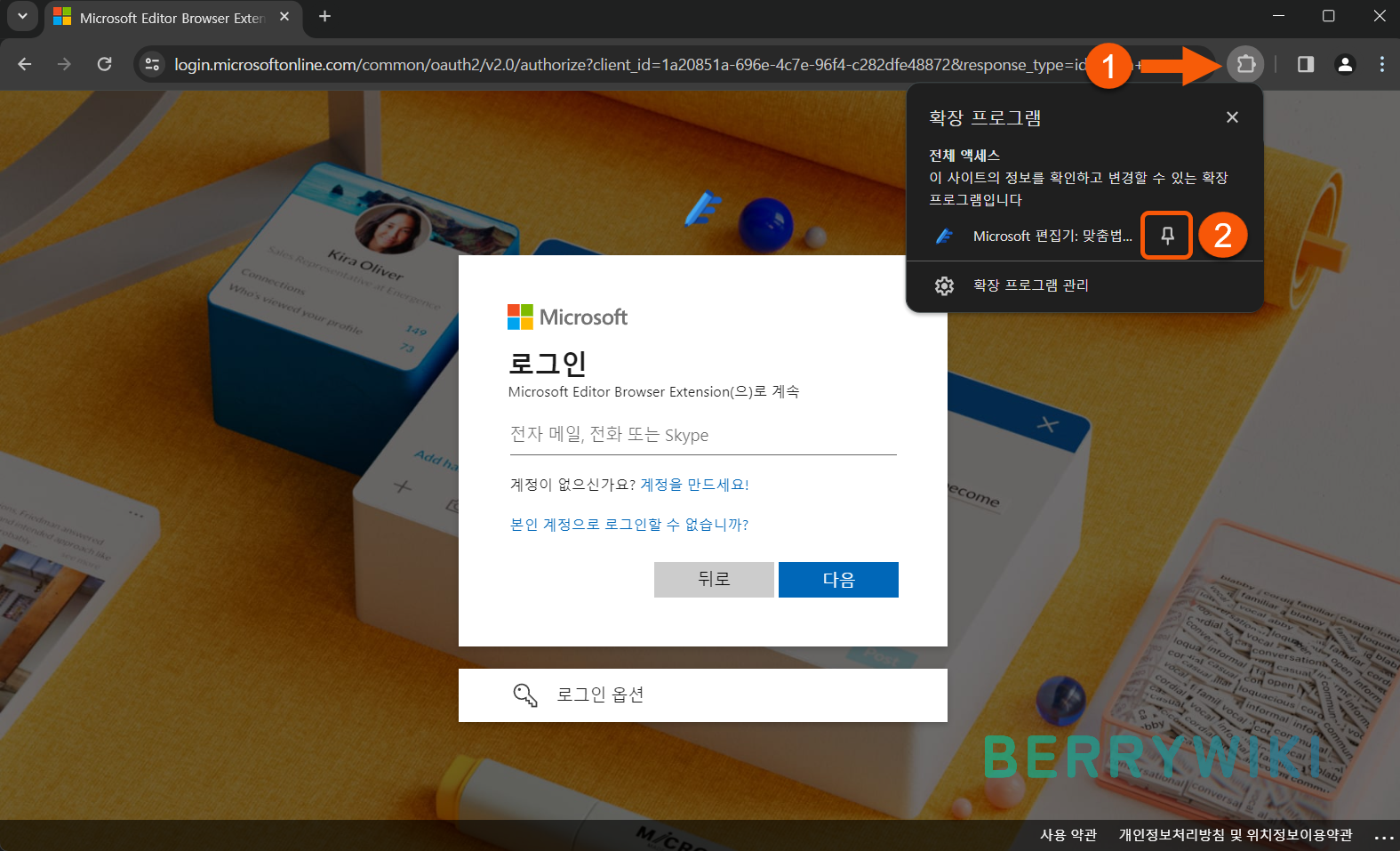 Microsoft 편집기(확장 프로그램) 설정 방법